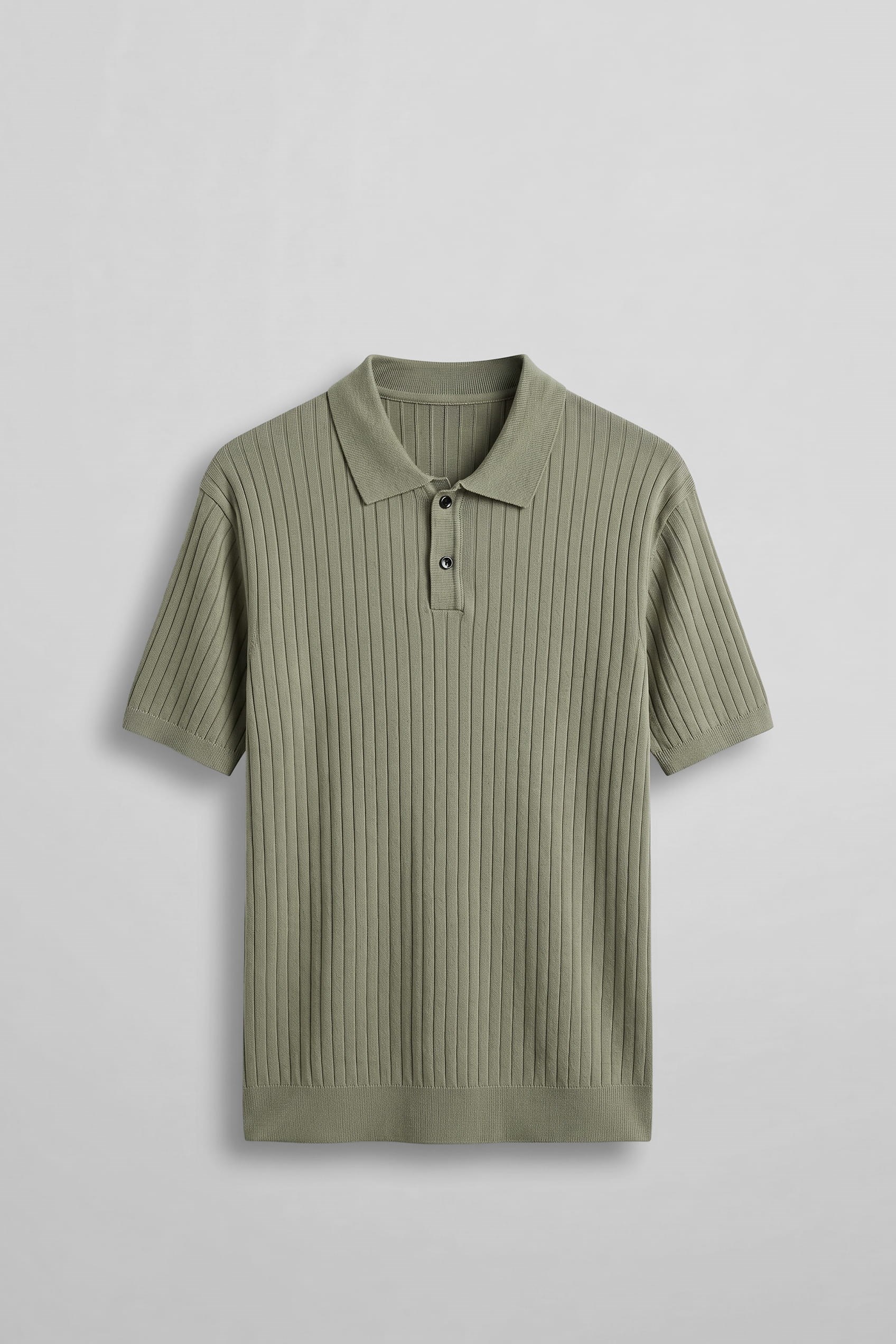 Erkek Relaxed Fit Fitilli Polo T-Shirt Haki | Abluka