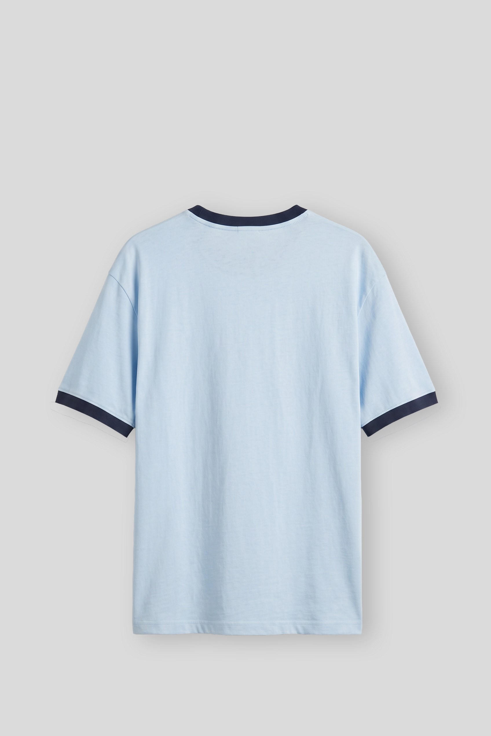 Erkek Süper Oversize LA Baskılı T-Shirt Bebek Mavi | ABLUKA