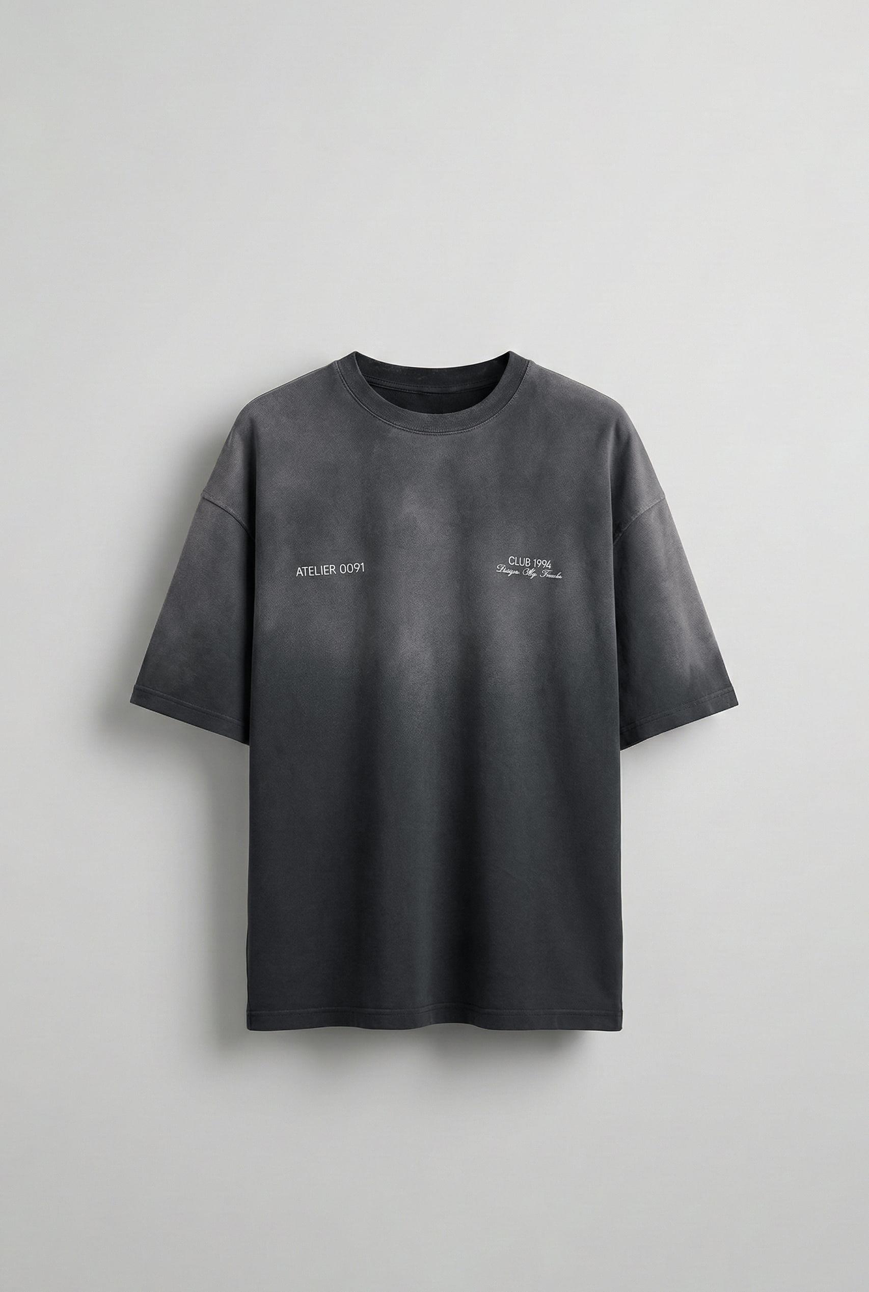 Erkek Yıkamalı Premium Kumaş Oversize T-Shirt Siyah