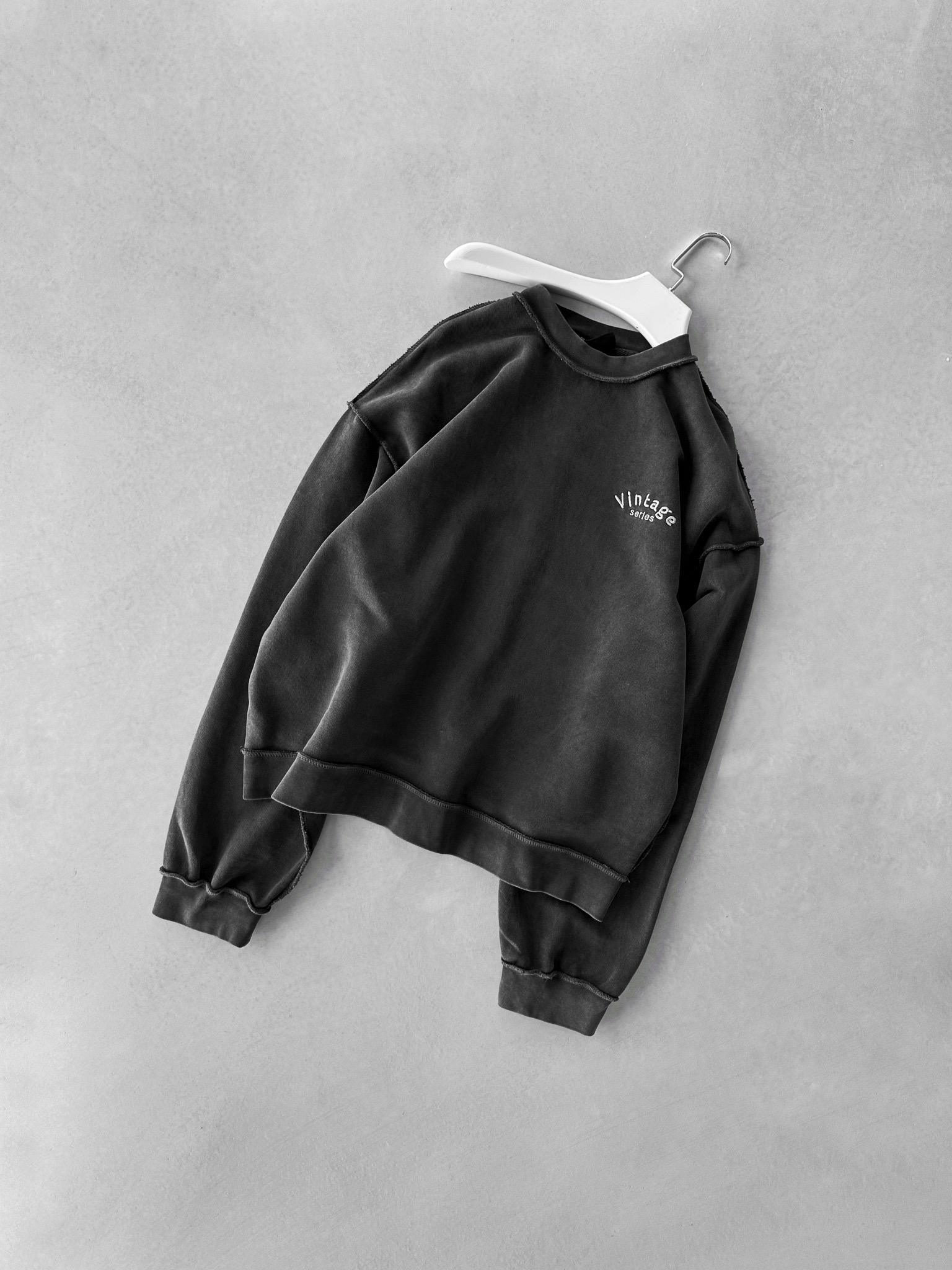 Erkek Oversize Vintage Nak l Sweatshirt Kahverengi