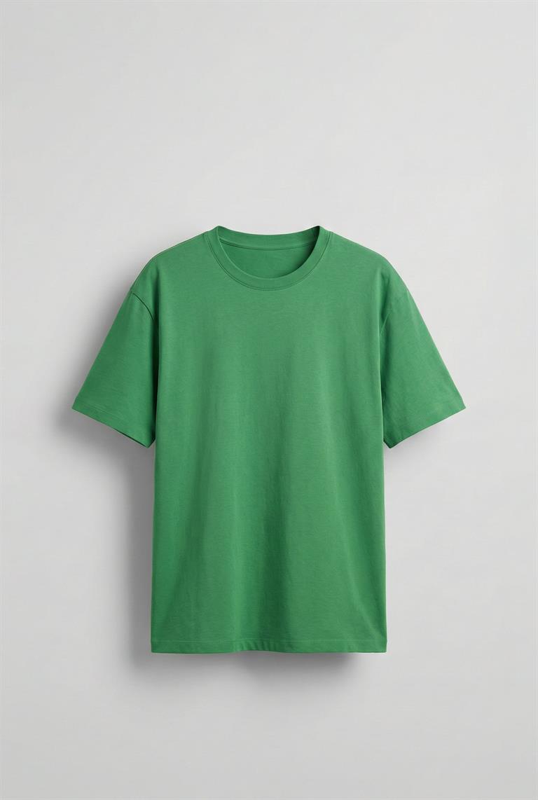 Yeşil Basic Oversize Erkek T-Shirt | ABLUKA