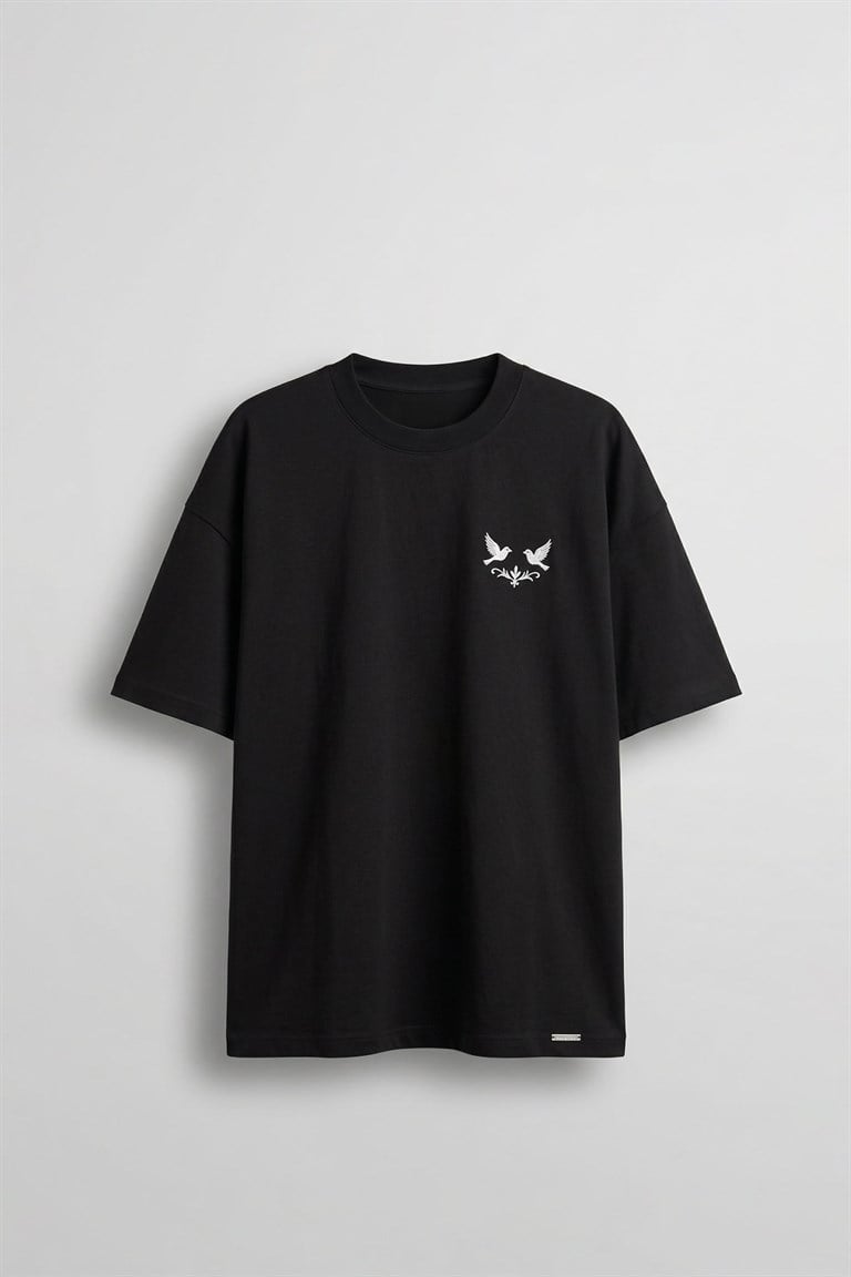 EMNW Tシャツ XLサイズ Erkek Siyah Oversize Fermuarlı T-Shirt | ABLUKA