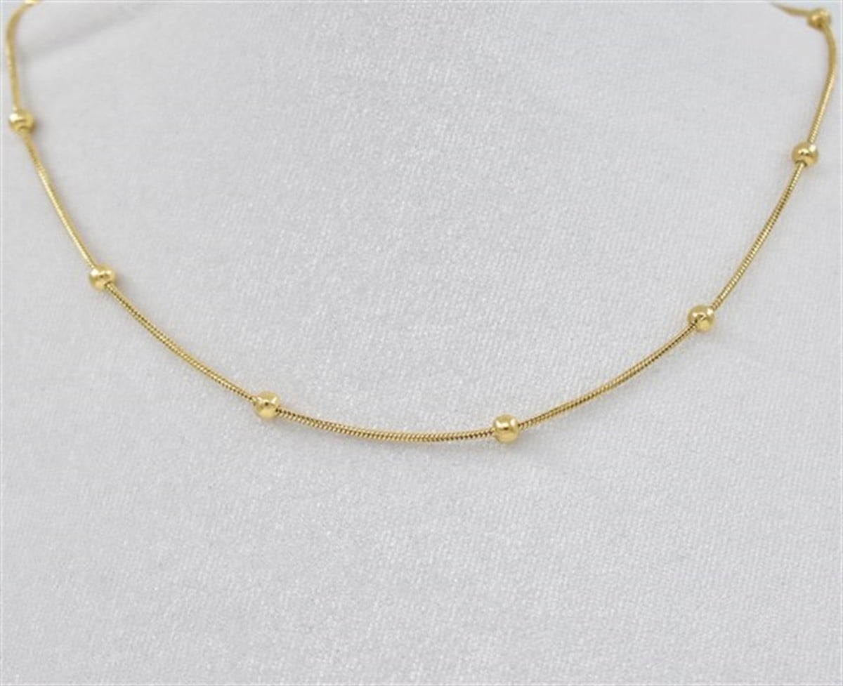 D-Model Kolye Gold Altın Kapama Kolye