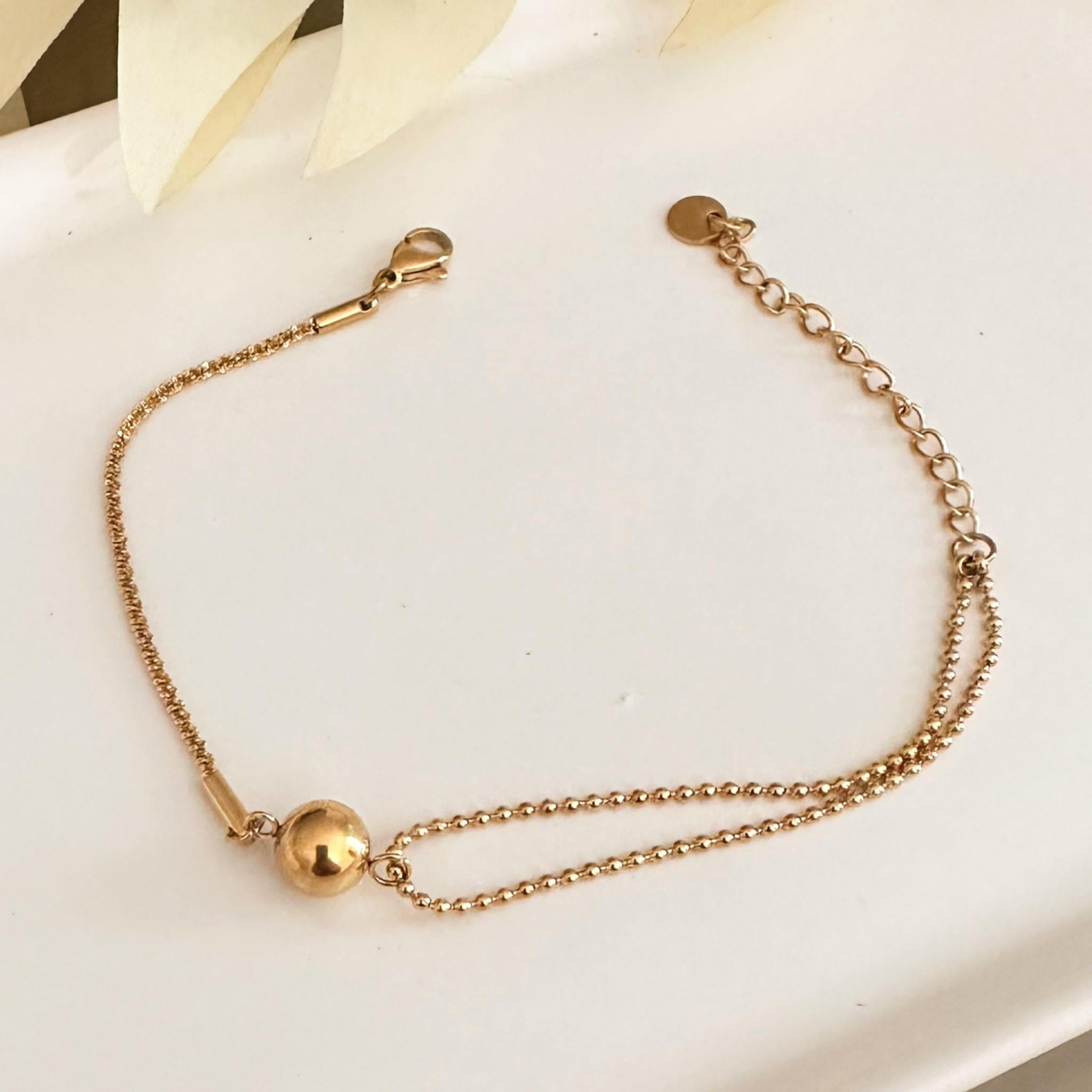 Küreli  Altın Kaplama Çelik Bileklik