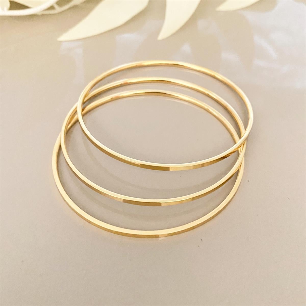 Üçlü Altın Kaplama Çelik  Ajda Bilezik