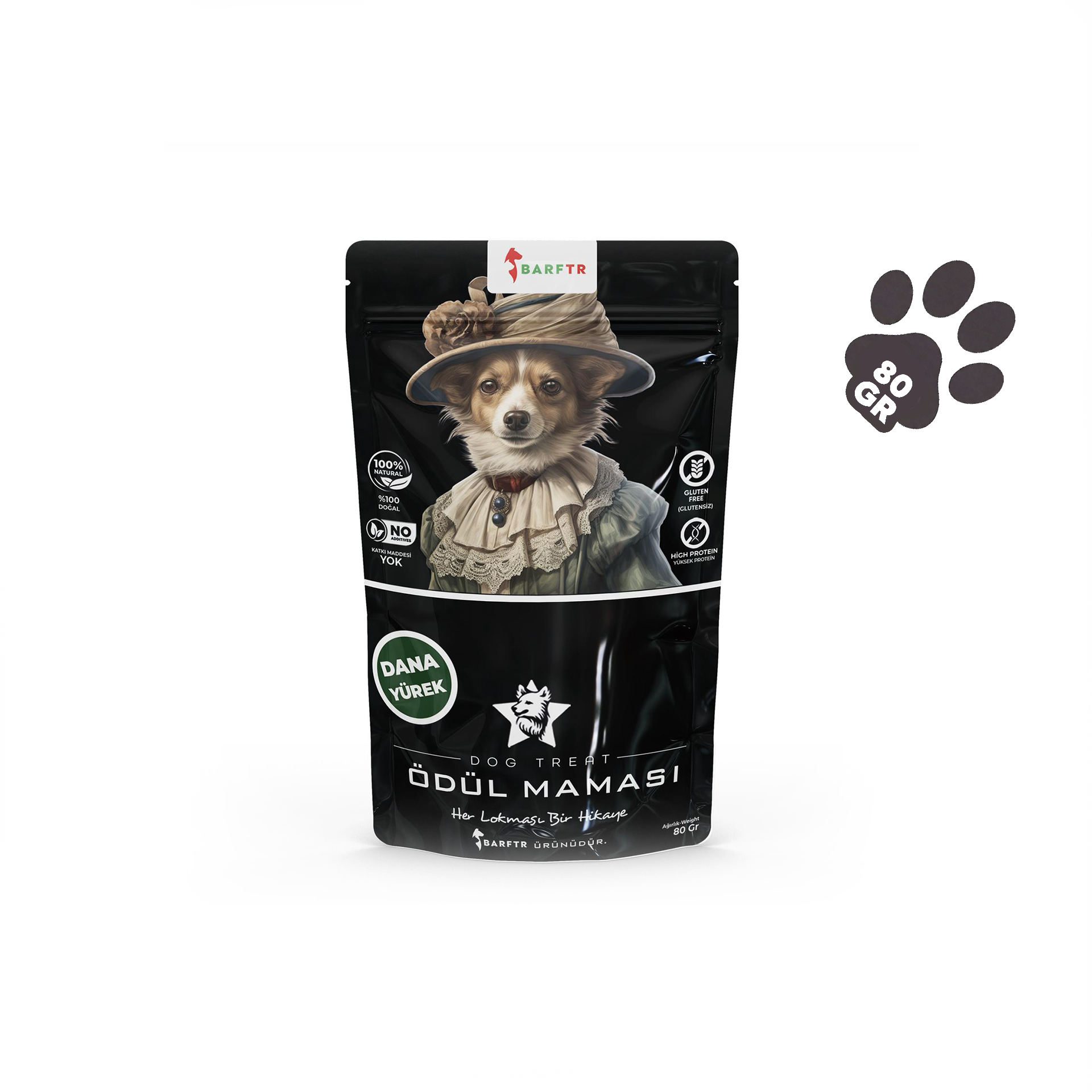 Dana Yürek Atıştırmalık Ödül maması 80 Gr Köpekler İçin