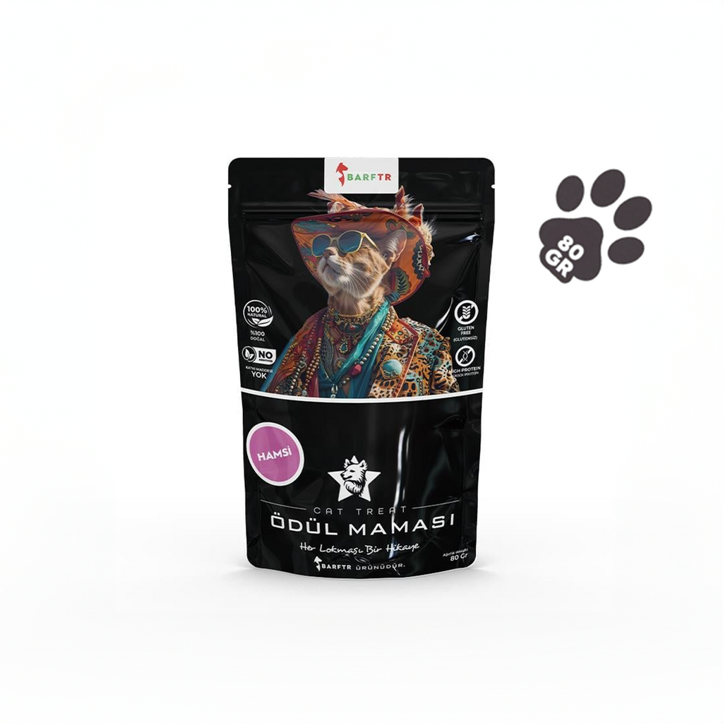Hamsi Atıştırmalık Ödül Maması 80 GRAM Kediler İçin