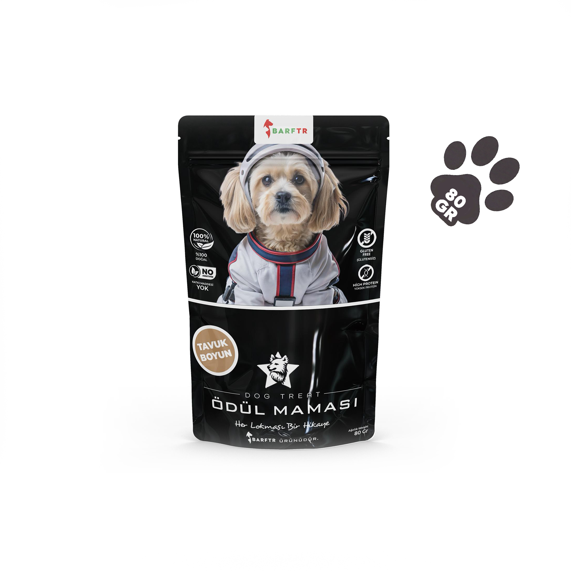 Tavuk Boyun Atıştırmalık Ödül Maması 80 Gram Köpekler İçin