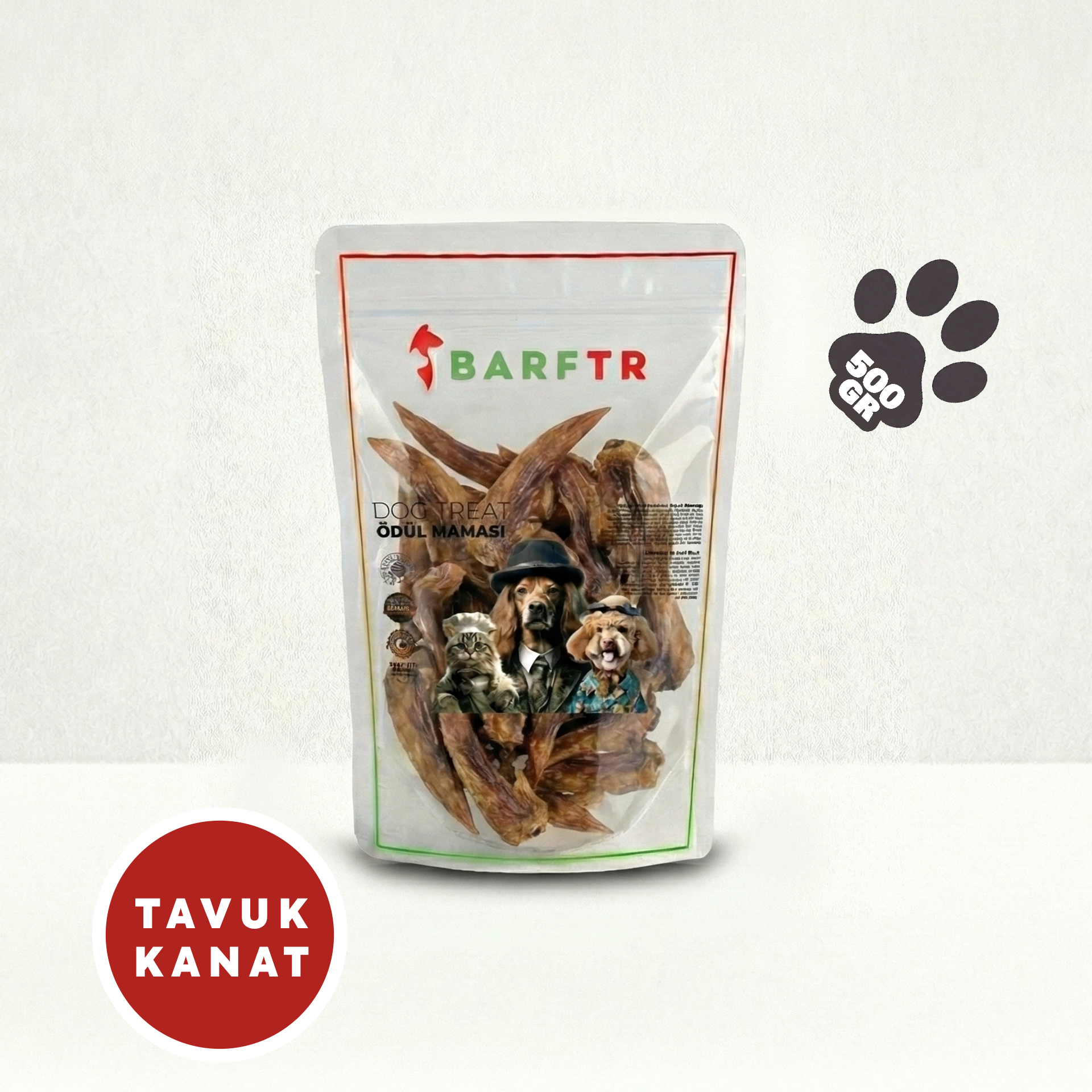 Tavuk Kanat Atıştırmalık Ödül maması 500 Gr Köpekler İçin
