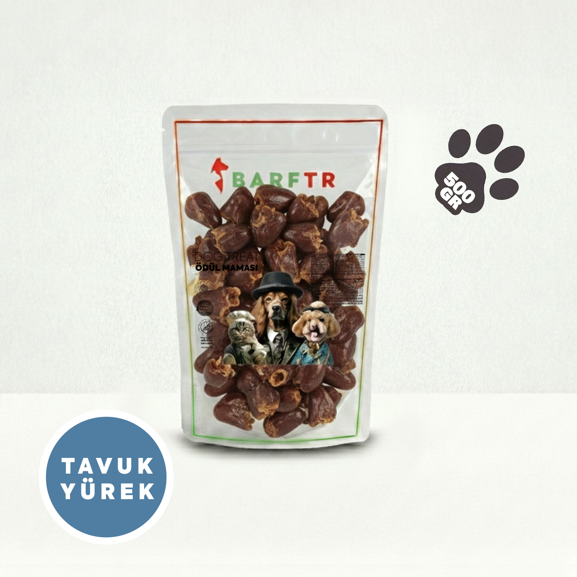 Tavuk Yürek Atıştırmalık Ödül Maması 500 Gram Kediler İçin