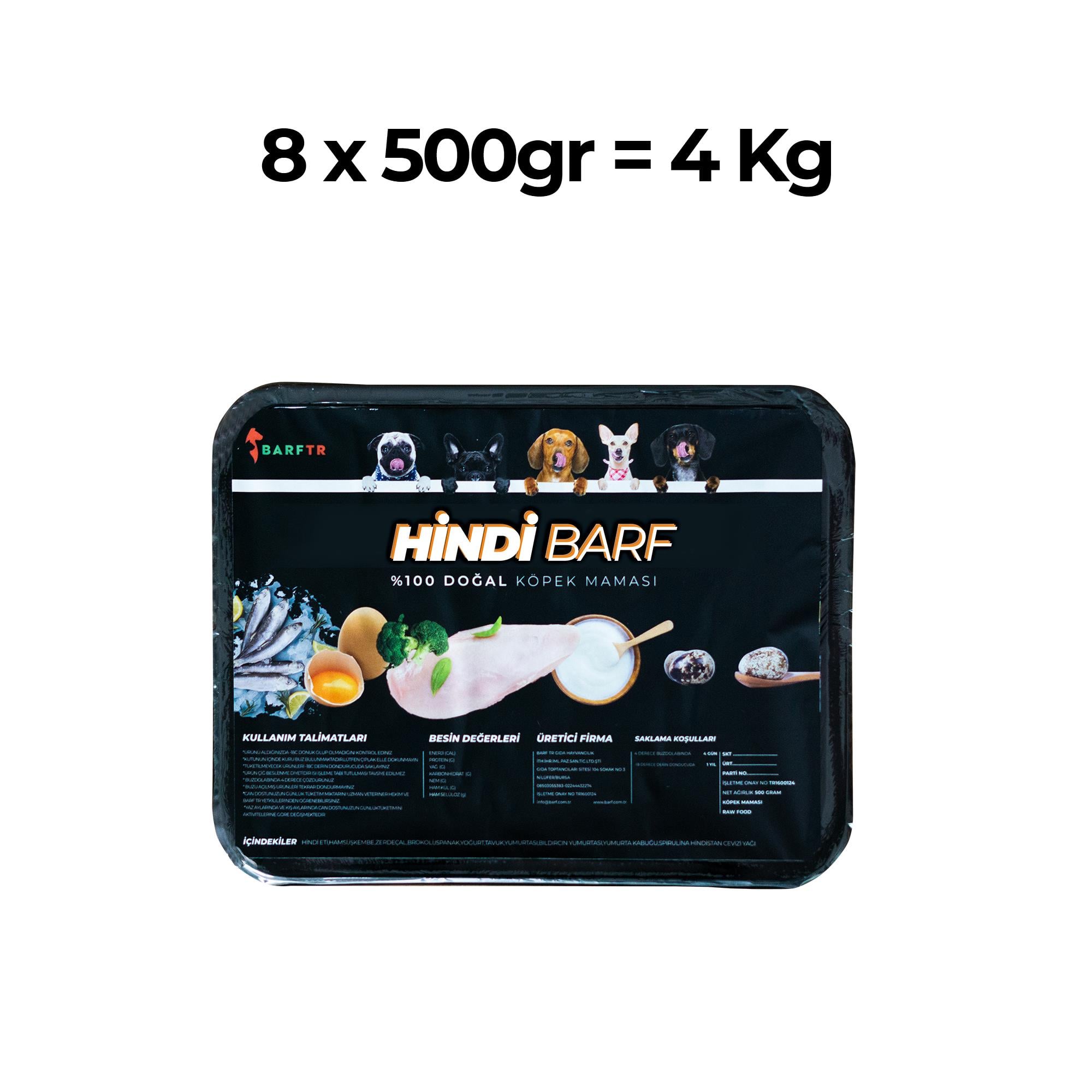 Atom Hindi Barf 4 kg Köpek Maması 
