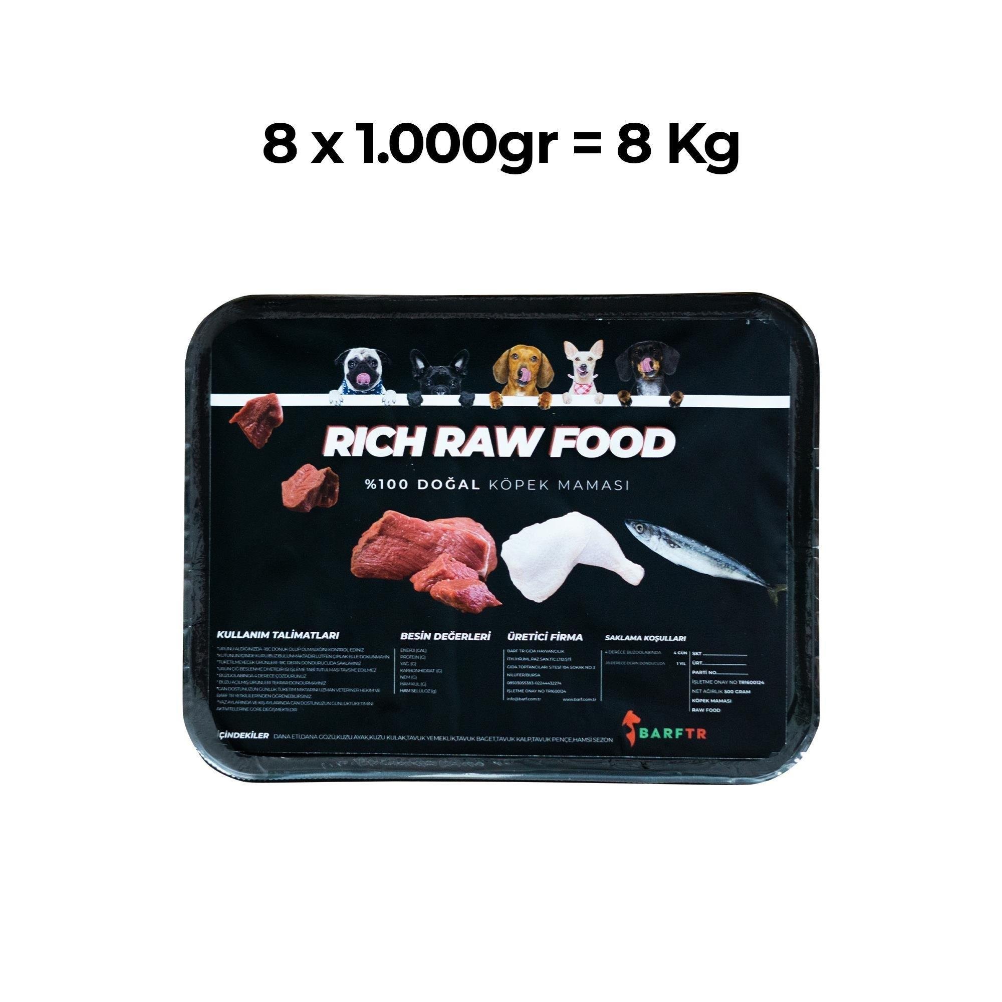 Rıch Raw Food 8 kg Köpek Maması