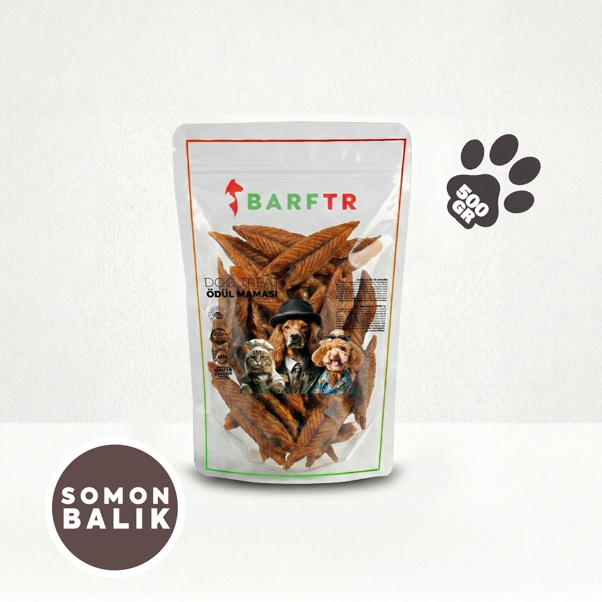 Somon Balık Atıştırmalık Ödül Maması 500 GRAM Kediler İçin