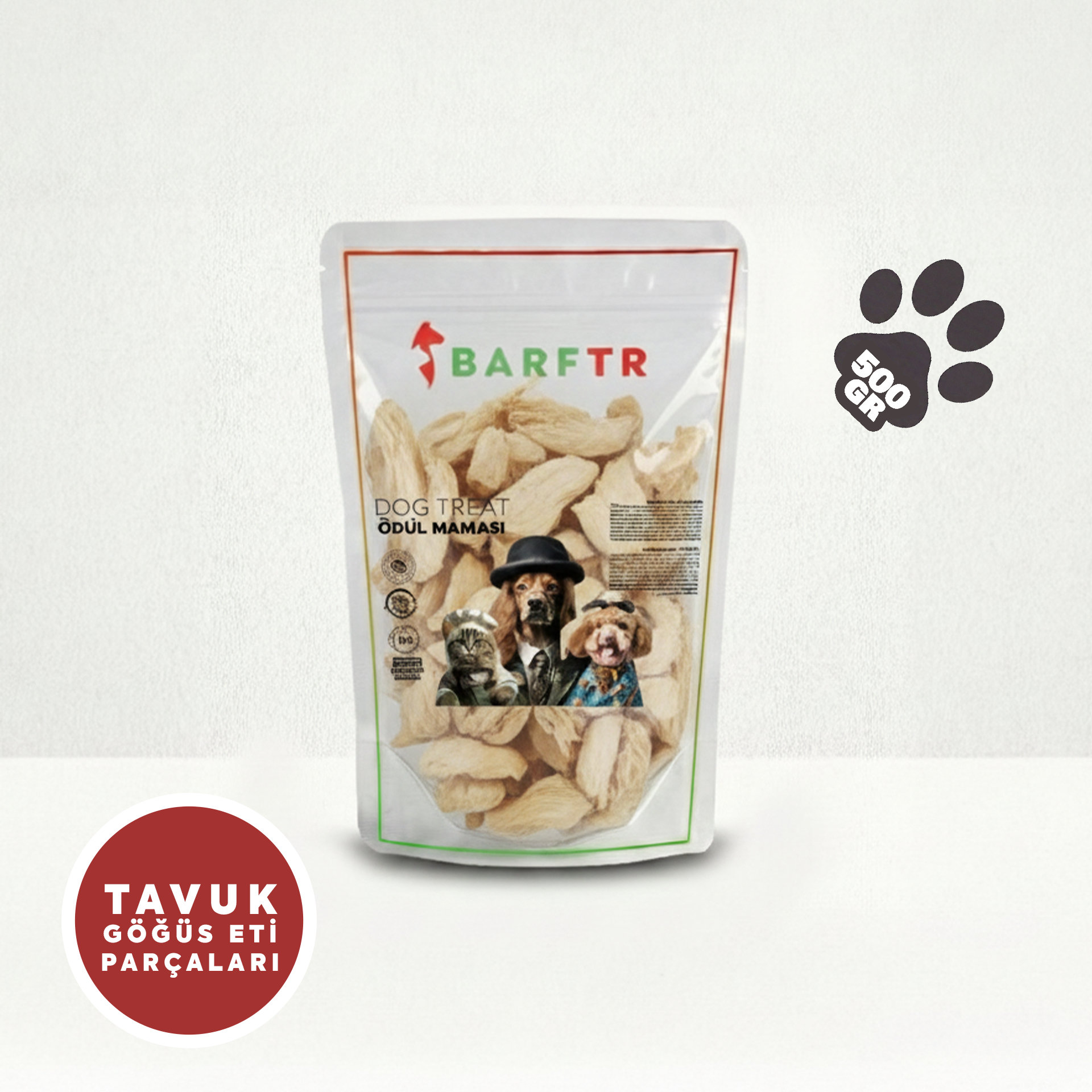 Tavuk Göğüs Eti Parçaları Atıştırmalık Ödül Maması 500 GRAM Kediler İçin