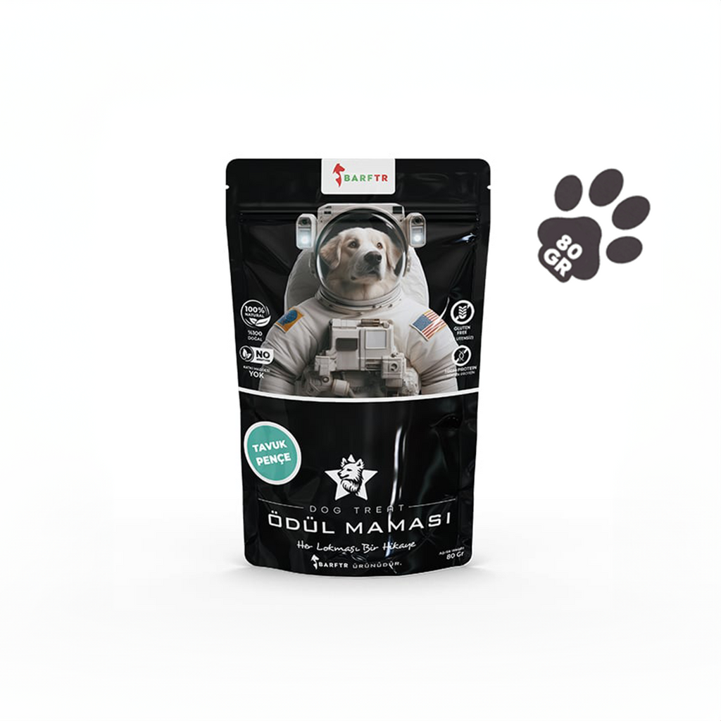 Tavuk Pençe Çiğnemelik Atıştırmalık Ödül Maması 80 GRAM Köpekler İçin