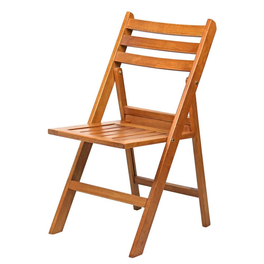 Albatros Katlanır Ahşap Sandalye - Kolçaksız Bahçe Balkon Sandalyesi