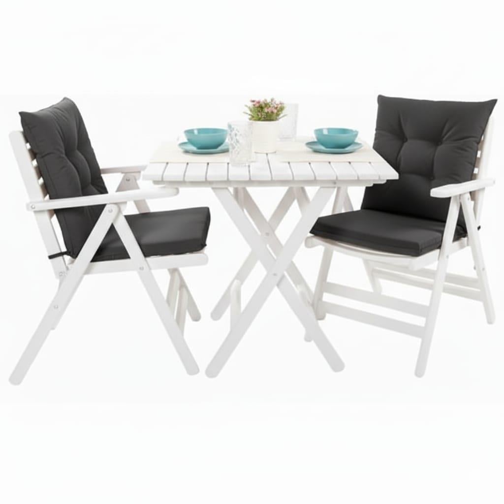 Antalya Kolçaklı Katlanır Sandalye Beyaz - Ahşap Bahçe Balkon Sandalyesi  (London Chair - White)