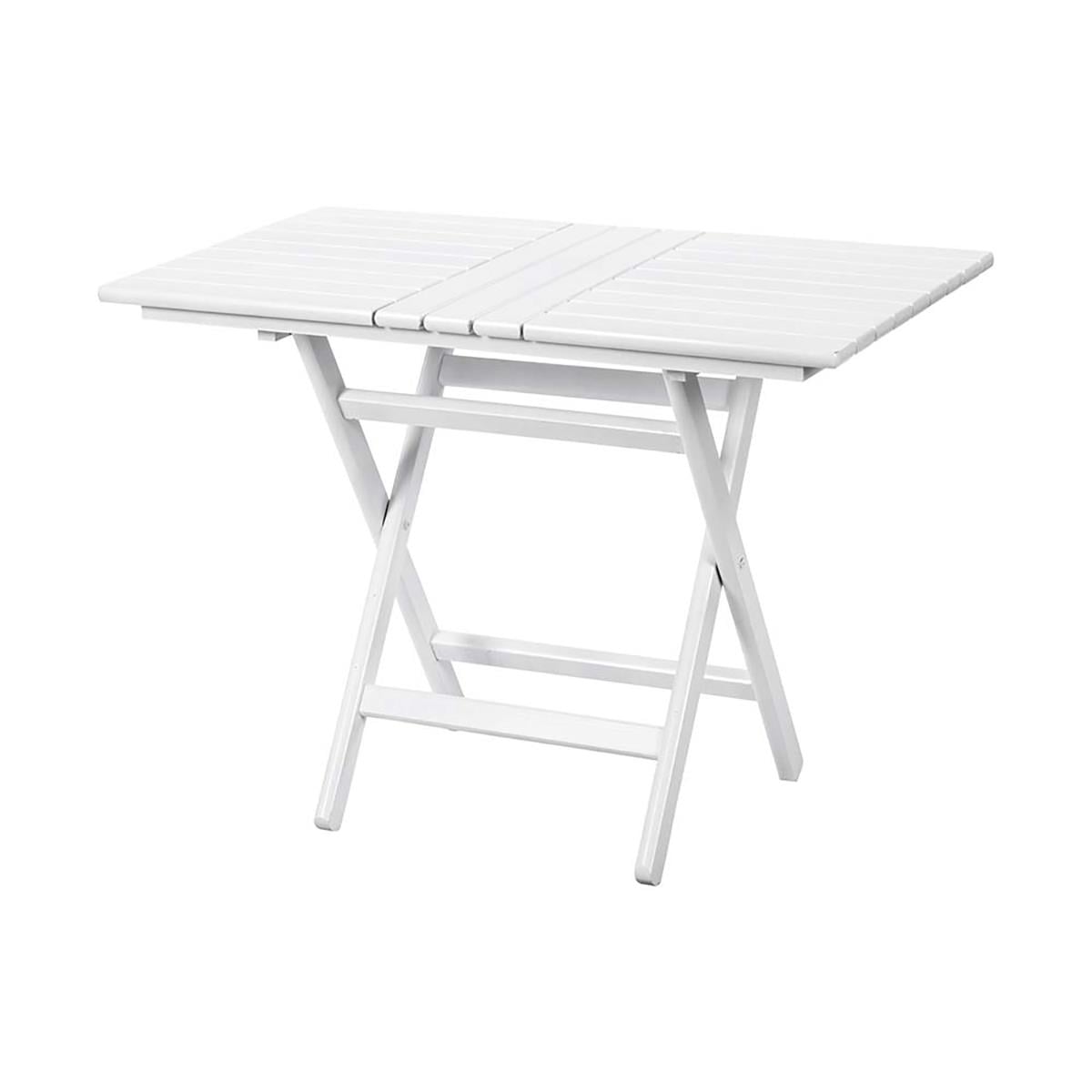 Avşa Ahşap Masa Sandalye Takımları Beyaz - 4 Kişilik Katlanır Bahçe Balkon Set