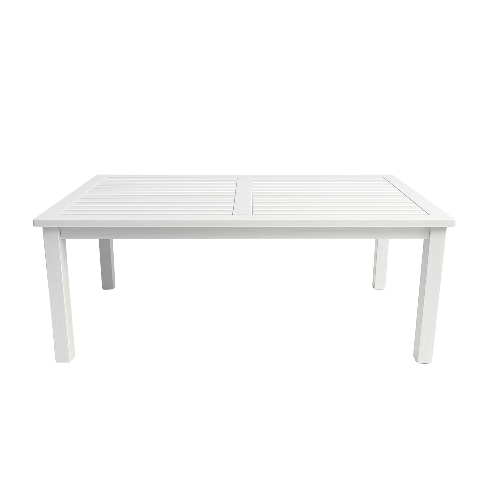 Bodrum Ahşap Masa - Dikdörtgen Ebatlar, Beyaz Renk, Sabit Ayaklı Bahçe Balkon Masası