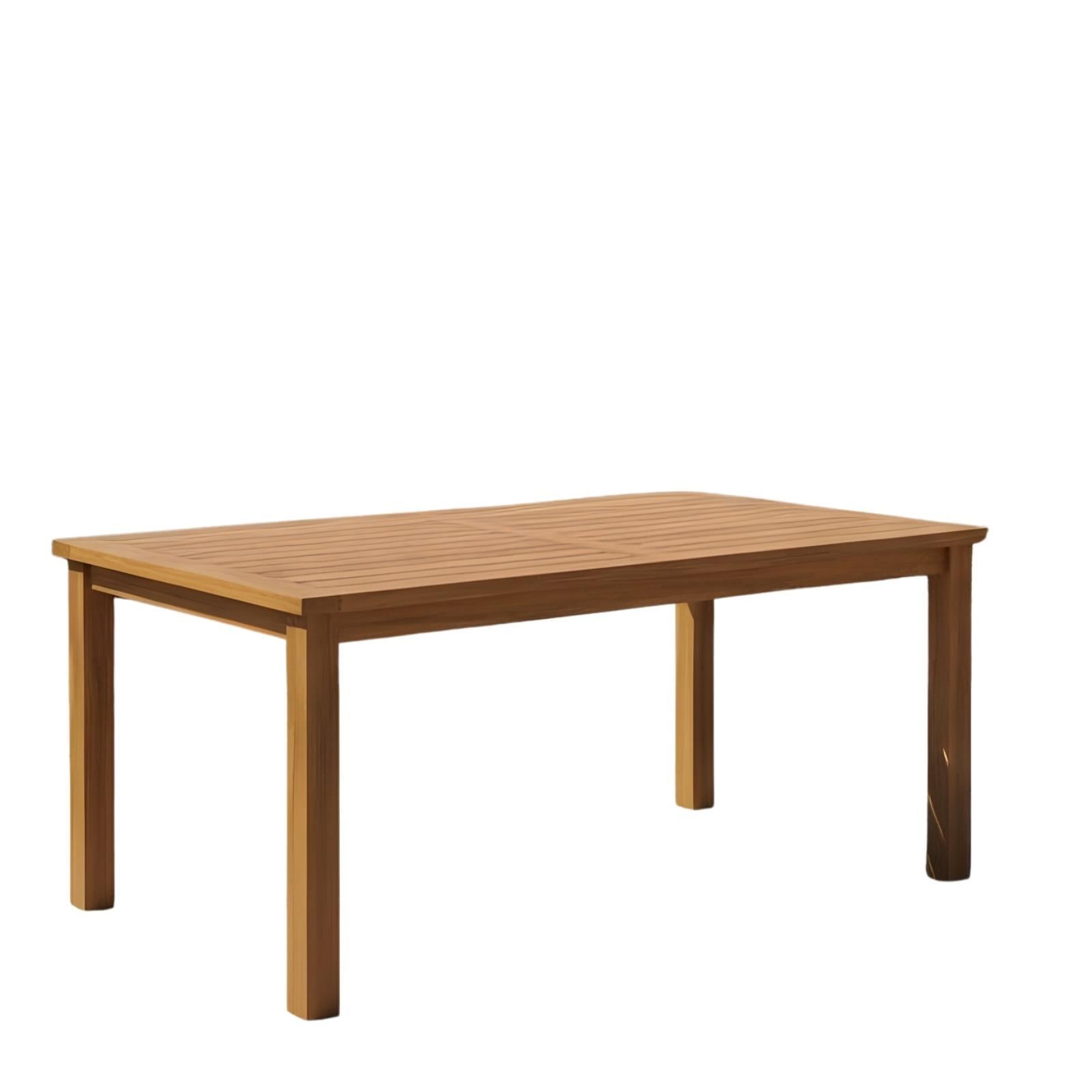 Bodrum Ahşap Masa - Dikdörtgen Ebatlar, Beyaz Renk, Sabit Ayaklı Bahçe Balkon Masası