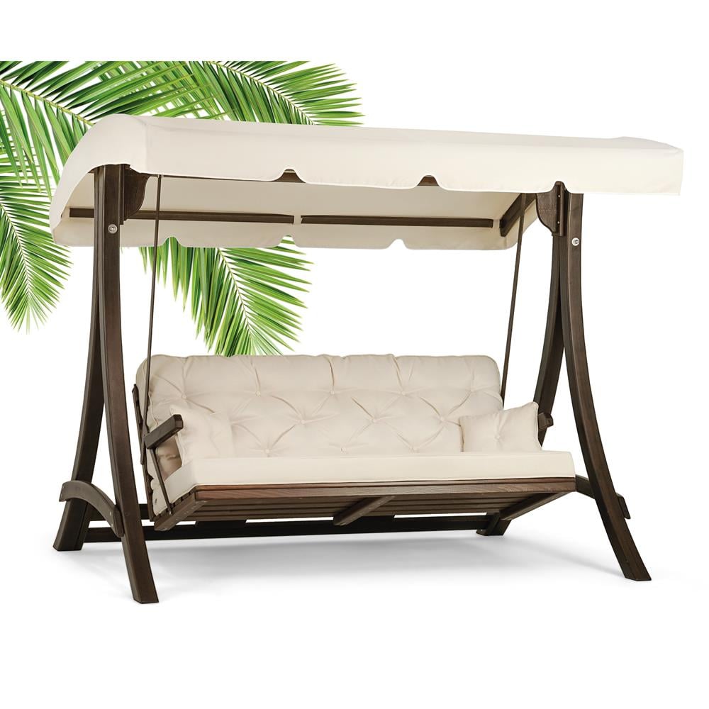 Comforte 4lü Ladin Ahşap Salıncak Dış Mekan Bahçe, Teras Salıncağı