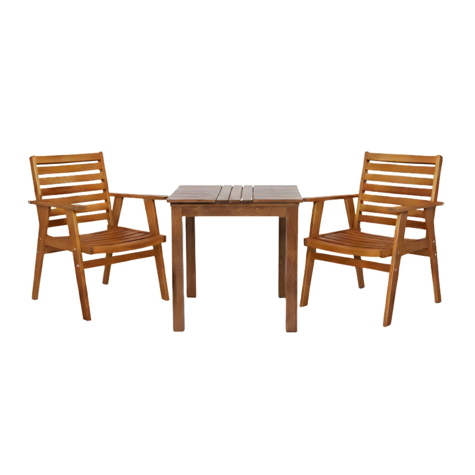 Heybeli Ahşap Masa Sandalye Takımları -2 Kişilik Bahçe Balkon Set