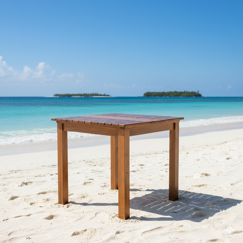 Marmaris MS Ahşap Masa Sandalye Takımları - 2 Kişilik Bahçe Balkon Set, Minderli