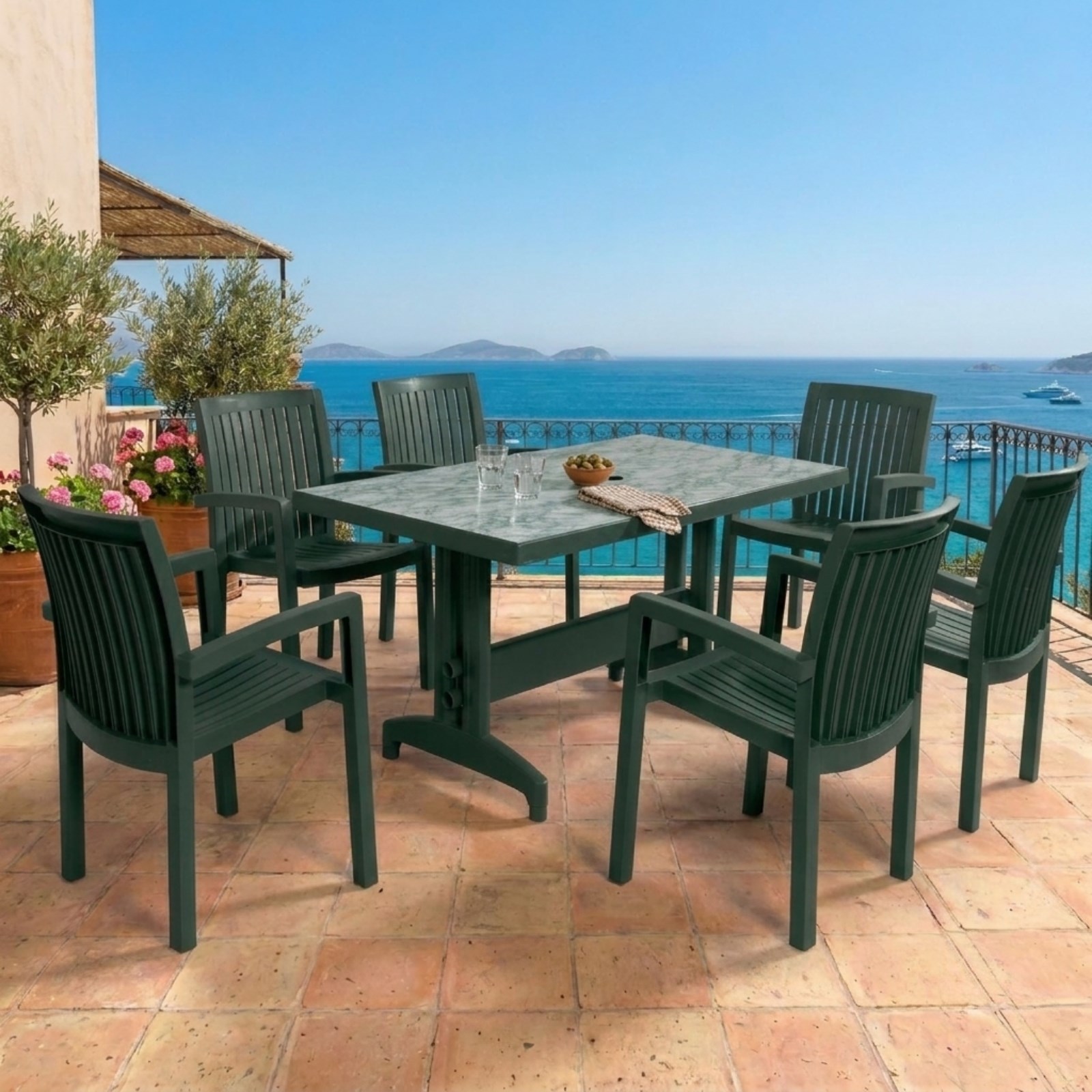 Papatya Nova X 80x140 Dikdörtgen Masa Sandalye Takımı - 4 ve 6 Kişilik Bahçe Balkon Set