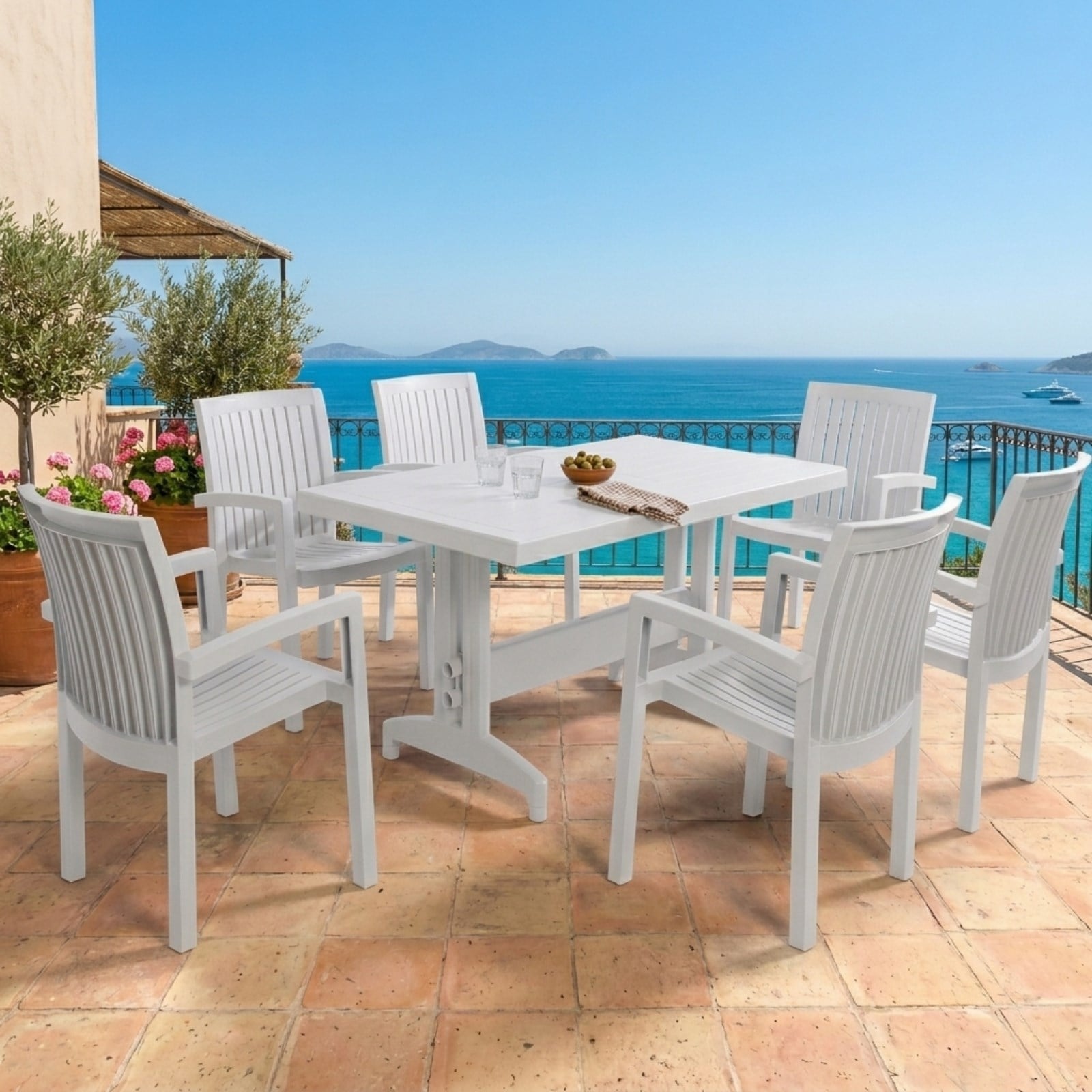 Papatya Nova X 80x140 Dikdörtgen Masa Sandalye Takımı - 4 ve 6 Kişilik Bahçe Balkon Set