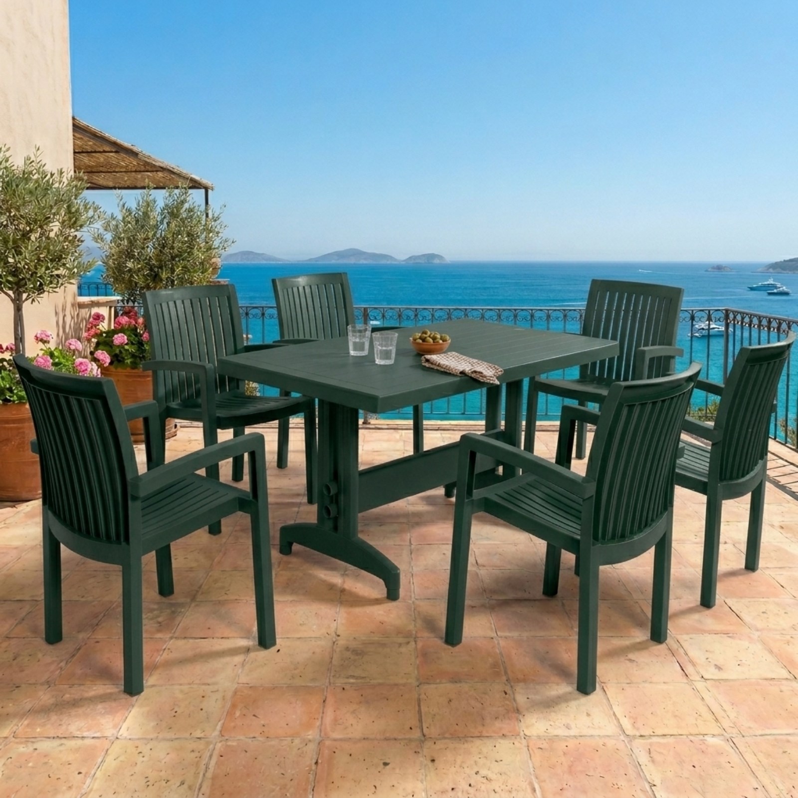 Papatya Nova X 80x140 Dikdörtgen Masa Sandalye Takımı - 4 ve 6 Kişilik Bahçe Balkon Set