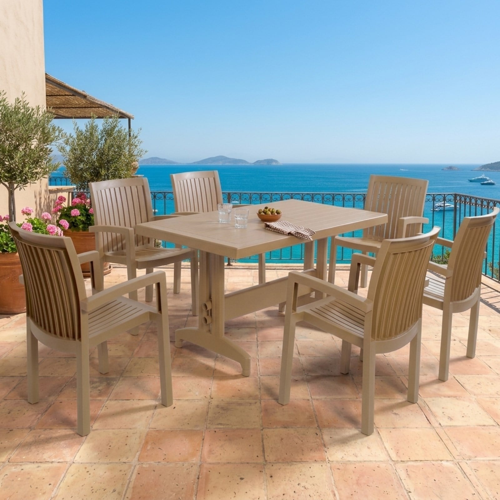 Papatya Nova X 80x140 Dikdörtgen Masa Sandalye Takımı - 4 ve 6 Kişilik Bahçe Balkon Set