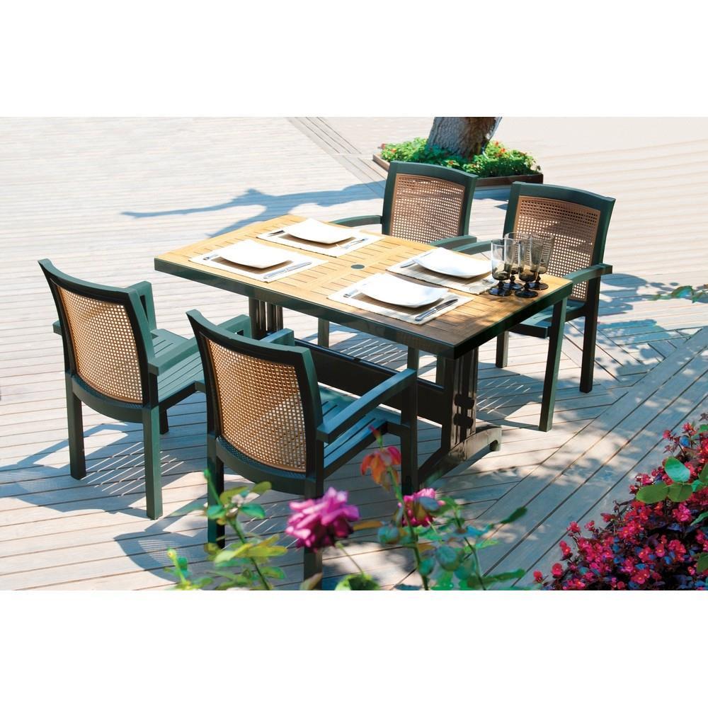 Diva X Masa Sandalye Takımı - 4 Kişilik Plastik Bahçe Balkon Set