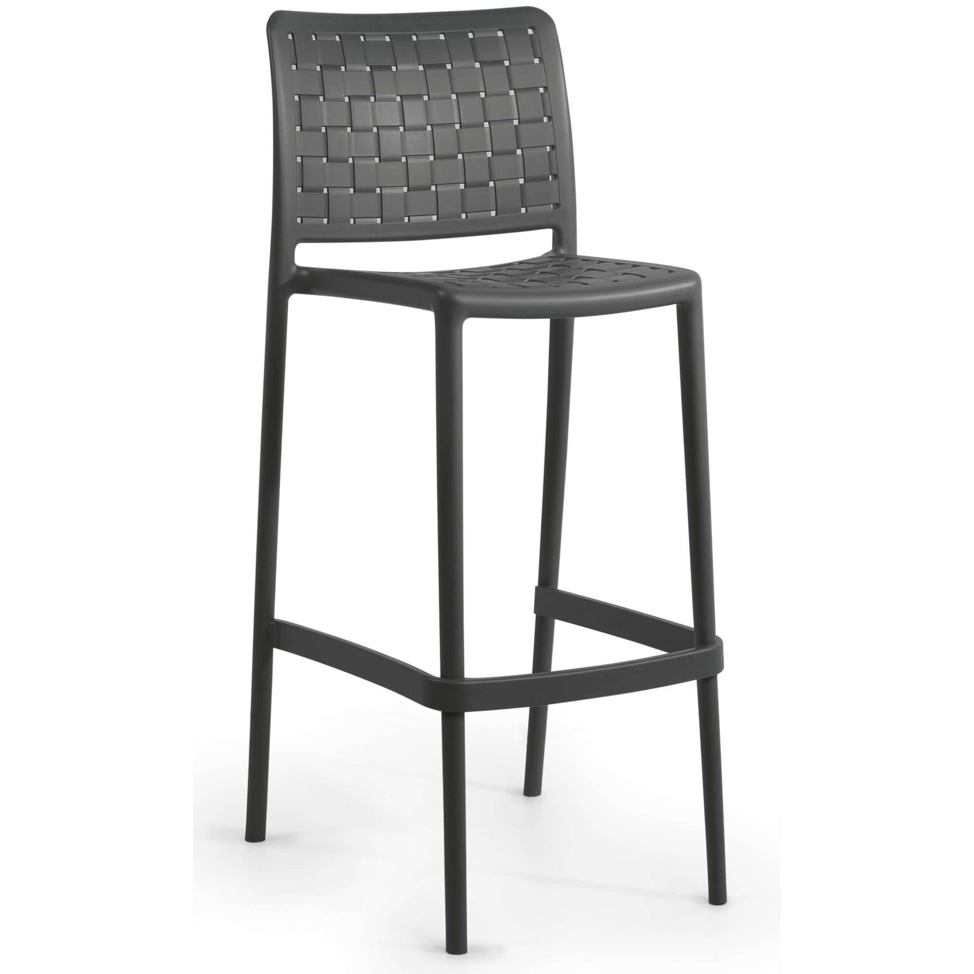 Papatya Fame - S 75 cm Bar Tipi Yüksek Sandalye | Plastik Bahçe, Mutfak, Balkon Sandalyesi
