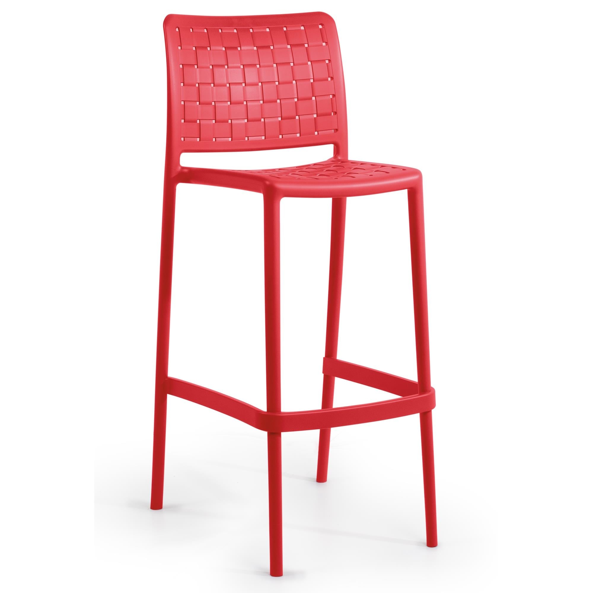 Papatya Fame - S 75 cm Bar Tipi Yüksek Sandalye | Plastik Bahçe, Mutfak, Balkon Sandalyesi