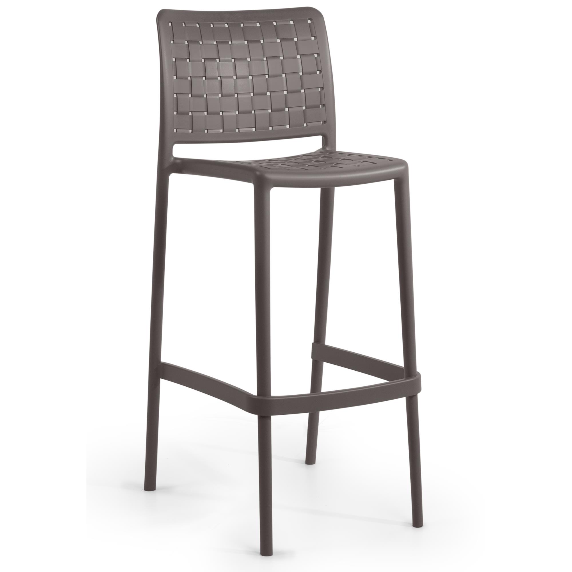 Papatya Fame - S 75 cm Bar Tipi Yüksek Sandalye | Plastik Bahçe, Mutfak, Balkon Sandalyesi