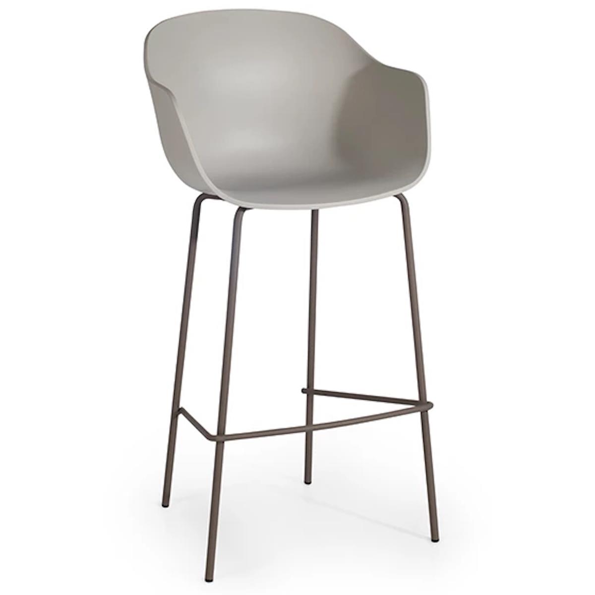 Papatya Globe-K Bar Tabure | Metal Ayak - Plastik Oturum | Ev, Ofis Sandalye