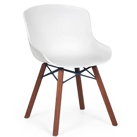 Papatya Globe-S Wox Sandalye | Iroko Ayak - Plastik Oturum | Ev, Ofis, Bahçe Koltuğu