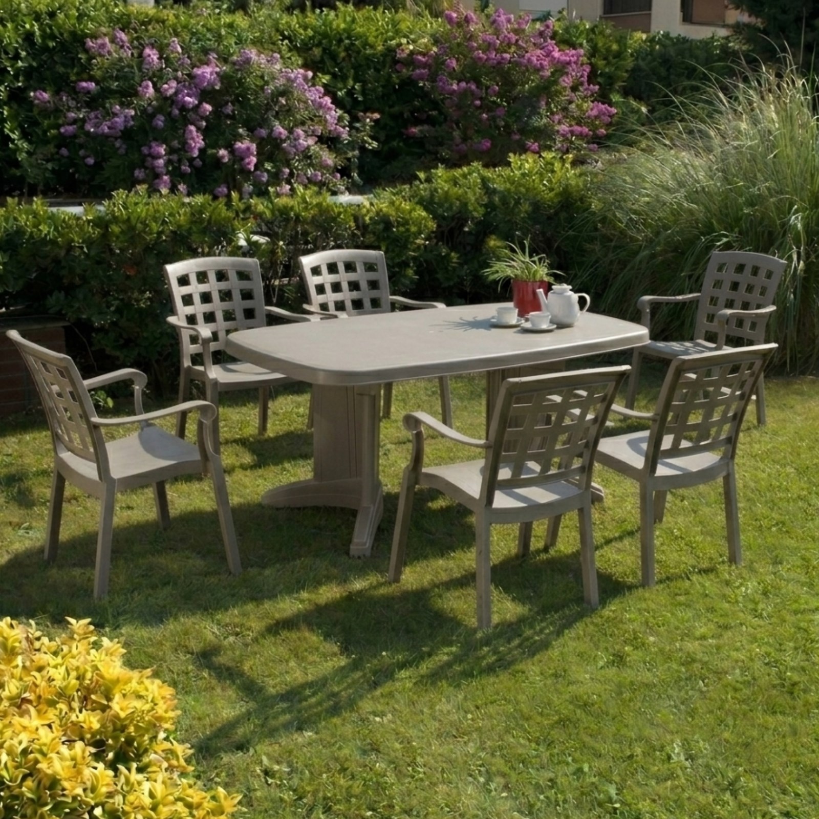 Papatya Laguna X Masa Sandalye Takımı - 6 Kişilik Bahçe Balkon Set