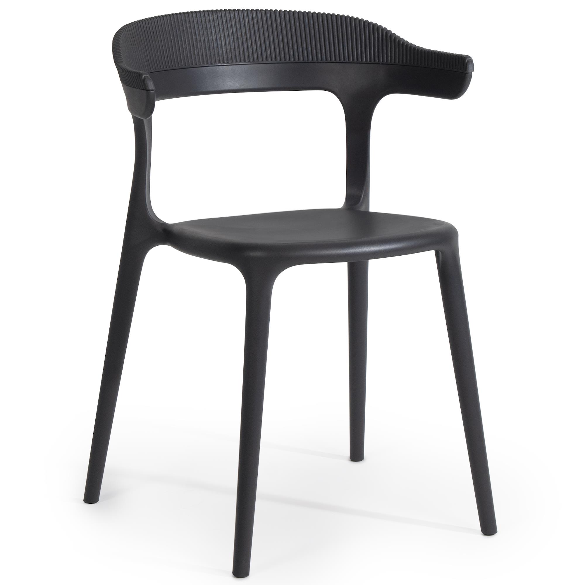 Papatya Luna Stripe Plastik Sandalye | Bahçe, Mutfak, Balkon Sandalyesi