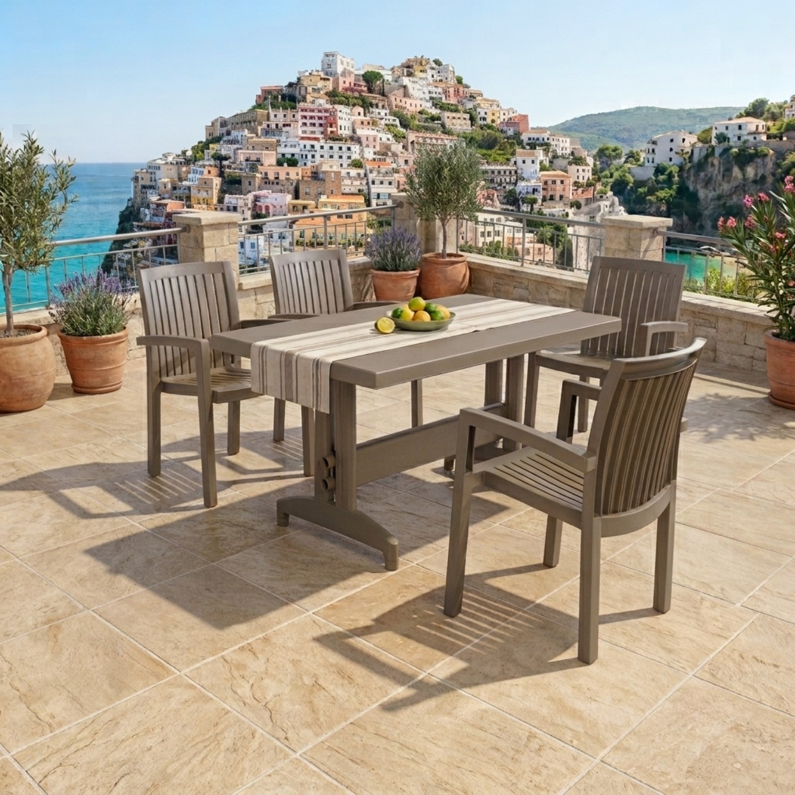 Papatya Nova X 70x120 Dikdörtgen Masa Sandalye Takımı - 4 ve 6 Kişilik Bahçe Balkon Set