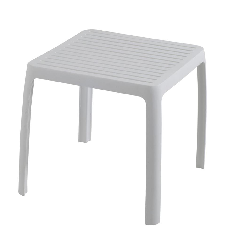 Papatya Wave Side Plastik Sehpa -Bahçe, Balkon, Şezlong Sehpası