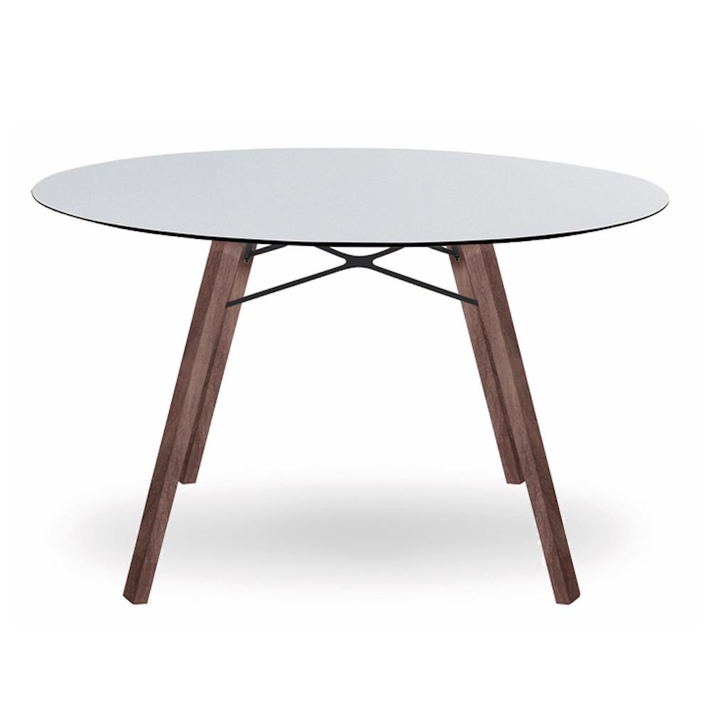 Papatya Wox 120 cm Yuvarlak Masa - Compact Tabla & Ahşap Ayak