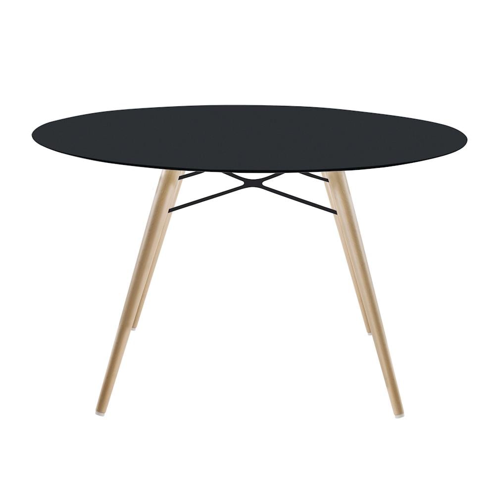 Papatya Wox 120 cm Yuvarlak Masa - Compact Tabla & Ahşap Ayak