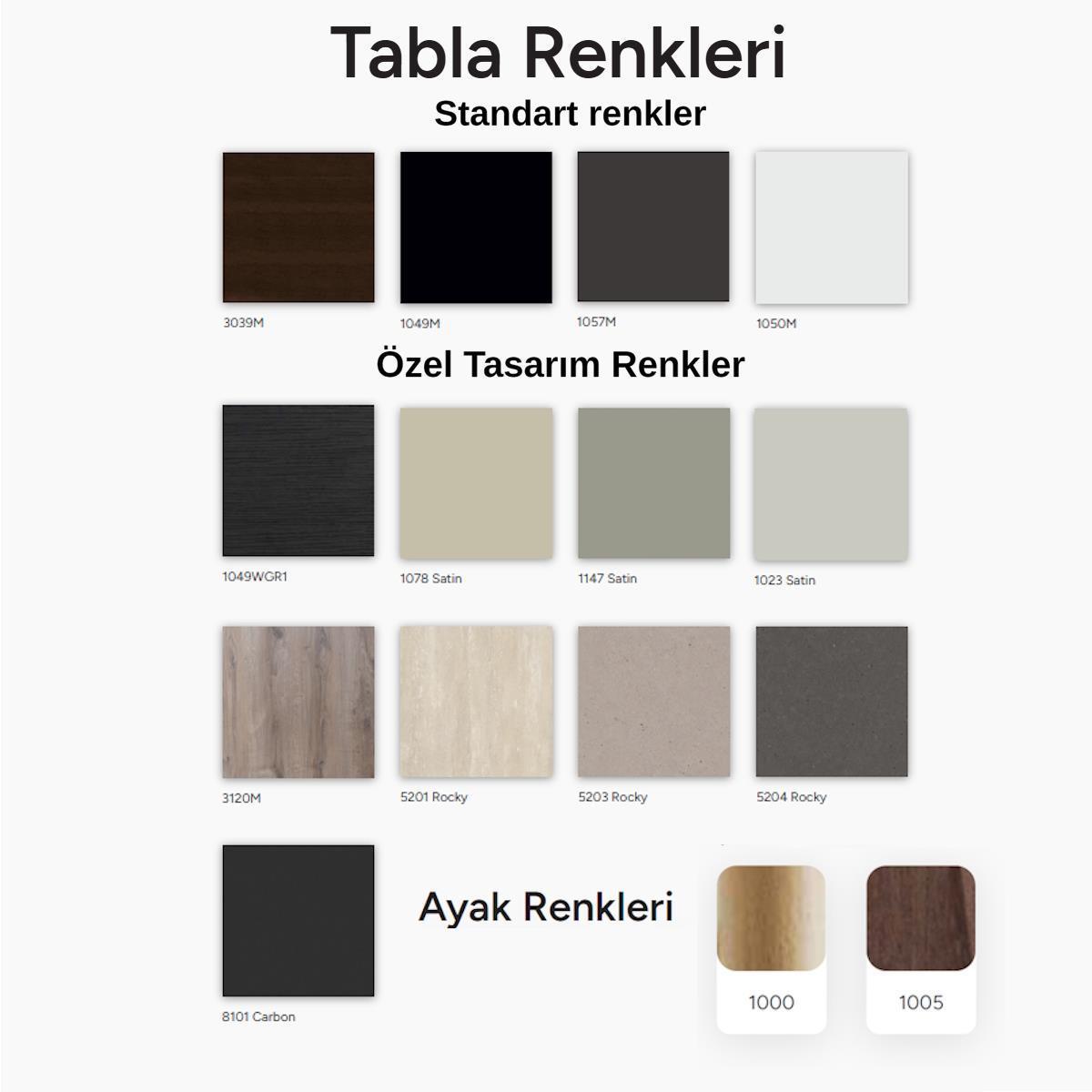 Papatya Wox Masa 99x99 cm - Compact Tabla & Ahşap Ayak