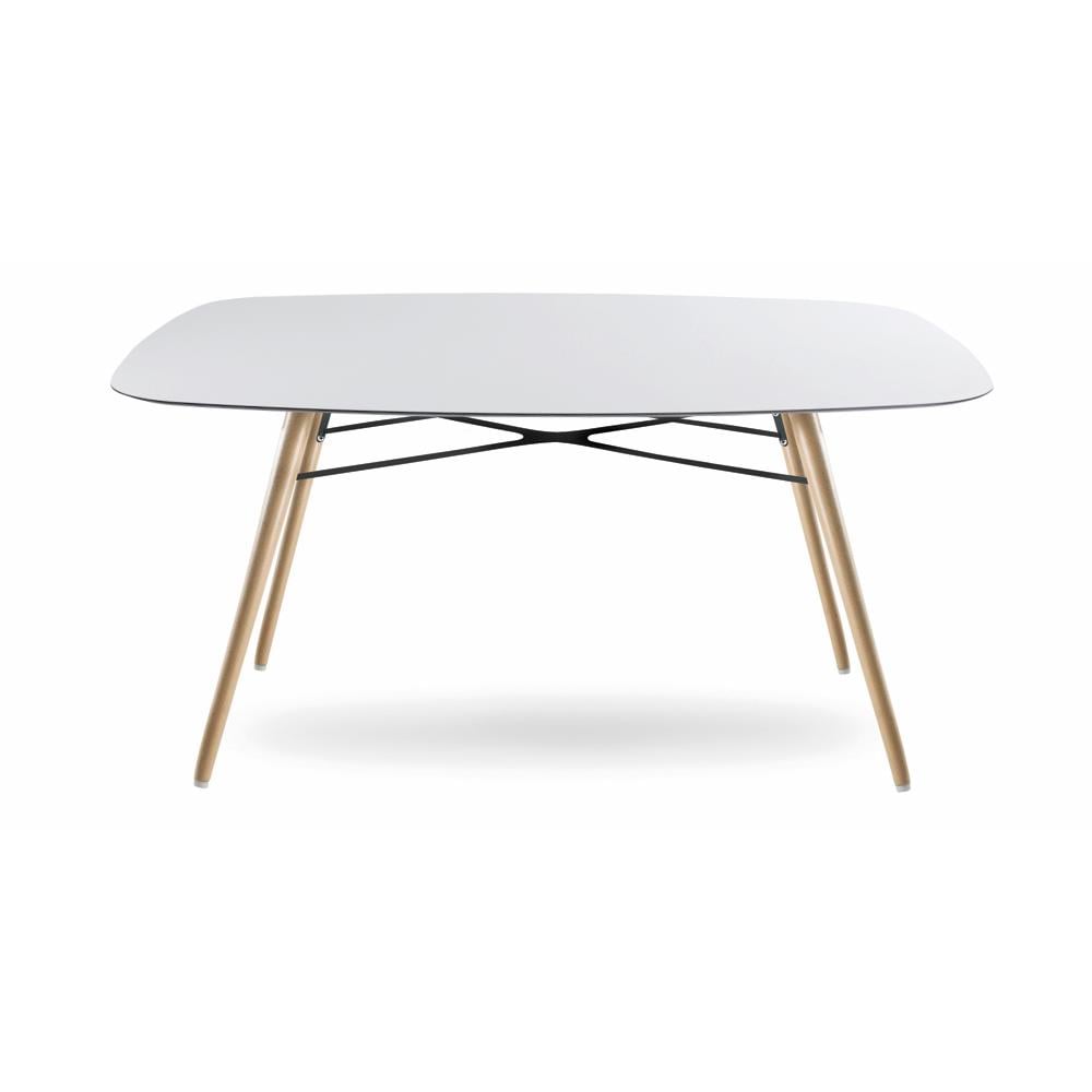Papatya Wox Masa 159x119 cm - Compact Tabla & Ahşap Ayak
