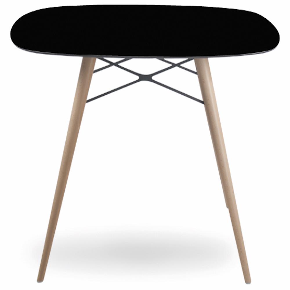 Papatya Wox Masa 99x99 cm - Compact Tabla & Ahşap Ayak
