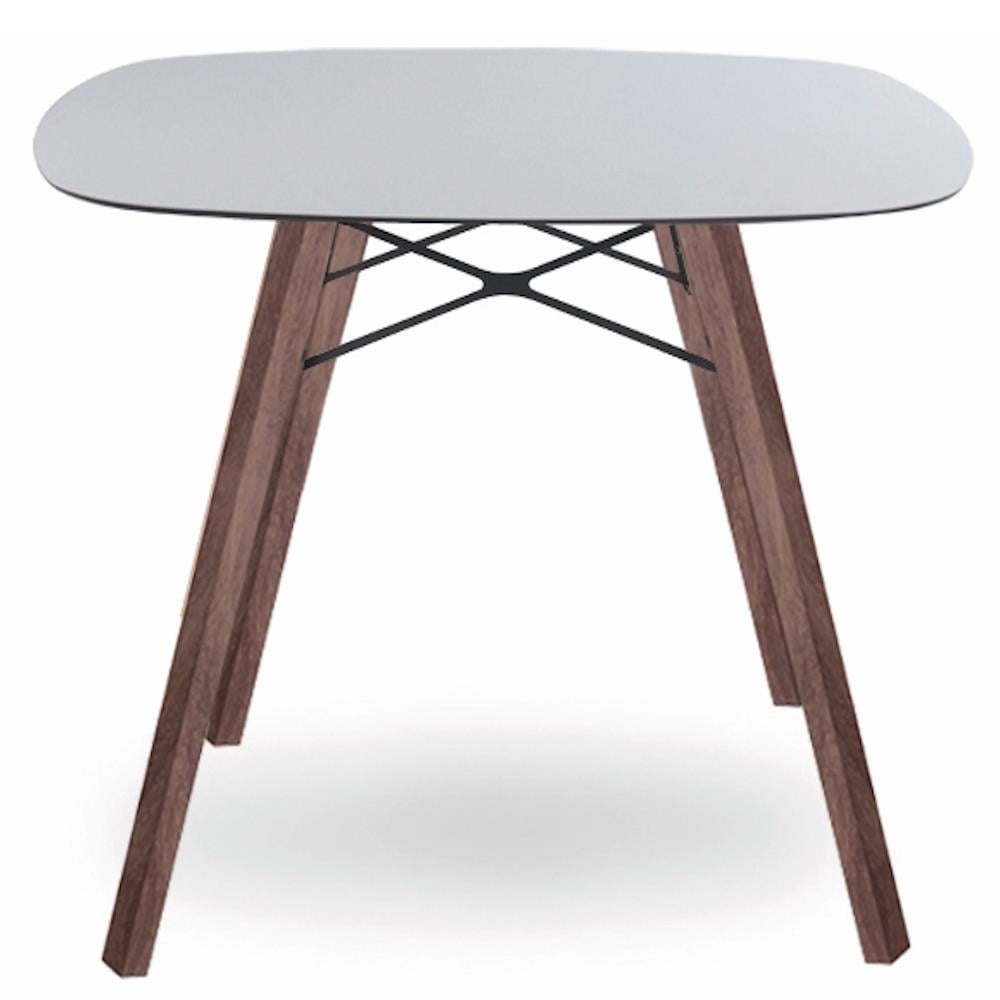 Papatya Wox Sehpa 49x49 cm - Compact Tabla & Ahşap Ayak