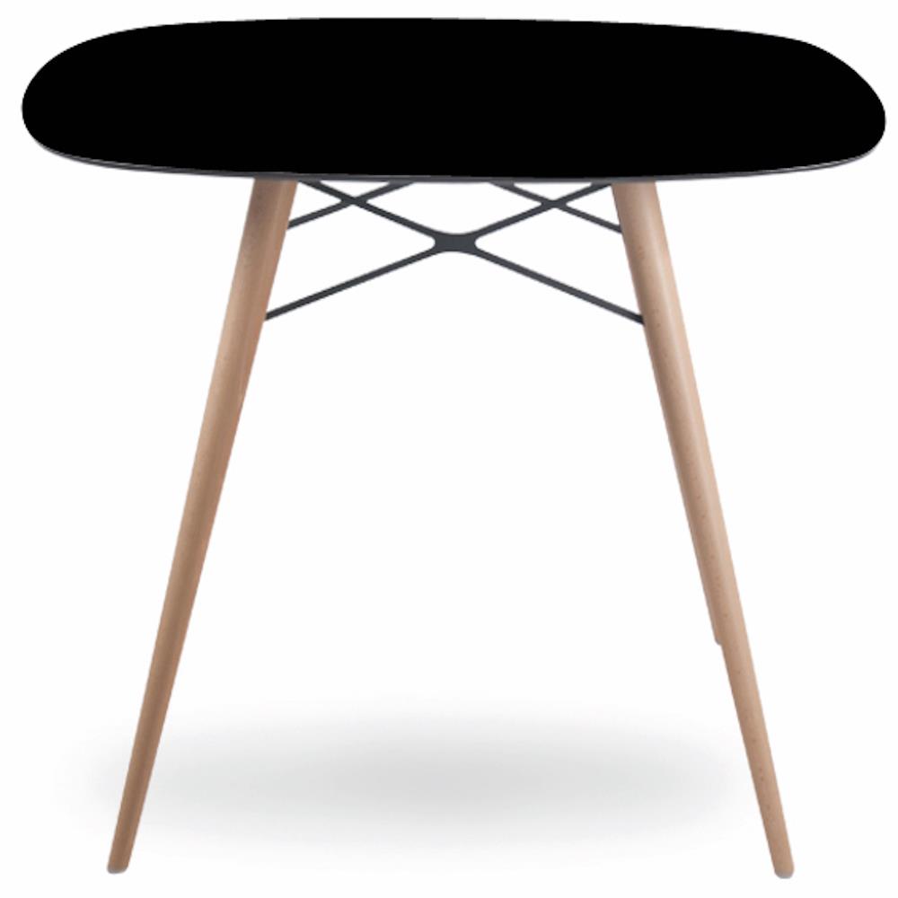 Papatya Wox Sehpa 49x49 cm - Compact Tabla & Ahşap Ayak