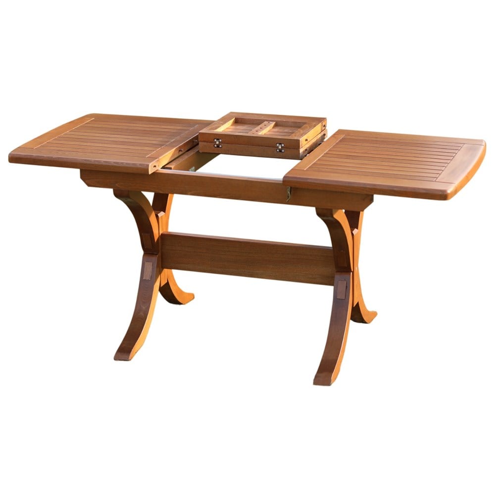 Side Uzayan Ahşap Bahçe Balkon Masaları -Dikdörtgen Ölçüler