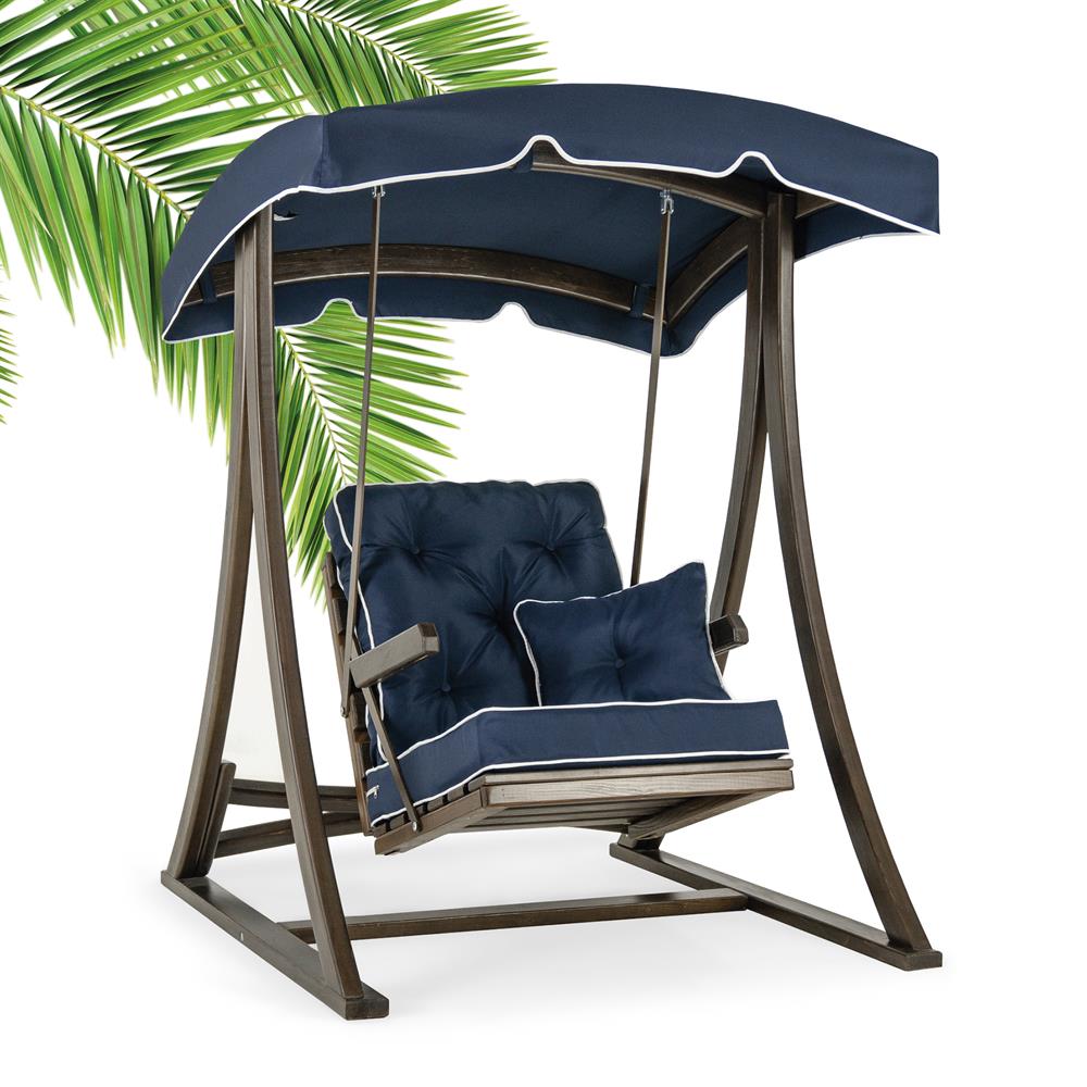 Teras Tekli Ahşap Salıncak Dış Mekan Bahçe Balkon Ve Teras Salıncağı